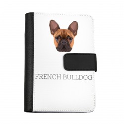 Carnet de notes, livre avec un chien Bouledogue français. Une nouvelle collection avec le chien géométrique