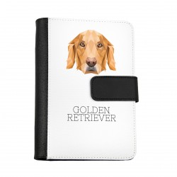Carnet de notes, livre avec un chien Golden Retriever. Une nouvelle collection avec le chien géométrique