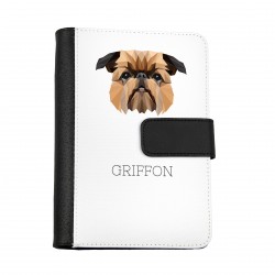 Carnet de notes, livre avec un chien Griffon bruxellois. Une nouvelle collection avec le chien géométrique