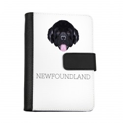 Notebook, book with a Newfoundland dog. A new collection with the geometric dog