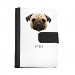 Notebook, book with a Pug dog. A new collection with the geometric dog