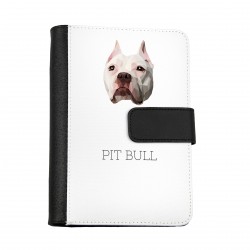 Carnet de notes, livre avec un chien American Pit Bull Terrier . Une nouvelle collection avec le chien géométrique