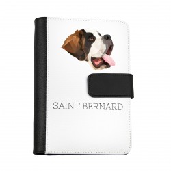 Carnet de notes, livre avec un chien Chien du Saint-Bernard. Une nouvelle collection avec le chien géométrique