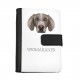Notebook, book with a Weimaraner dog. A new collection with the geometric dog