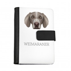 Carnet de notes, livre avec un chien Braque de Weimar. Une nouvelle collection avec le chien géométrique
