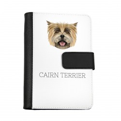 Notebook, book with a Cairn Terrier dog. A new collection with the geometric dog