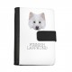 Cuaderno, libro con un perro Lapinkoira. Una nueva colección con el perro geométrico
