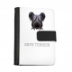 Cuaderno, libro con un perro Skye Terrier. Una nueva colección con el perro geométrico