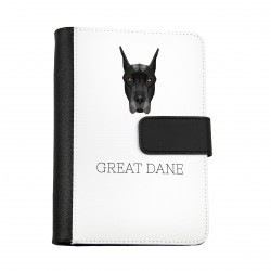 Notebook, book with a Great Dane cropped dog. A new collection with the geometric dog
