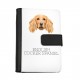 Notebook, book with a English Cocker Spaniel dog. A new collection with the geometric dog