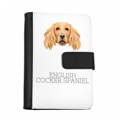 Carnet de notes, livre avec un chien Cocker spaniel anglais. Une nouvelle collection avec le chien géométrique