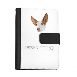Carnet de notes, livre avec un chien Podenco d'Ibiza. Une nouvelle collection avec le chien géométrique