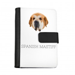 Cuaderno, libro con un perro Mastín español. Una nueva colección con el perro geométrico