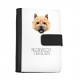 Notebook, book with a Norwich Terrier dog. A new collection with the geometric dog