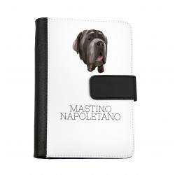 Carnet de notes, livre avec un chien Mâtin napolitain. Une nouvelle collection avec le chien géométrique