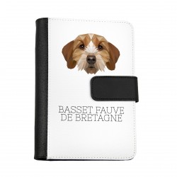 Notebook, book with a Basset Fauve de Bretagne dog. A new collection with the geometric dog