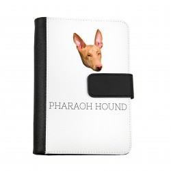 Carnet de notes, livre avec un chien Chien du pharaon. Une nouvelle collection avec le chien géométrique
