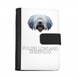 Notebook, book with a Polish Lowland Sheepdog dog. A new collection with the geometric dog