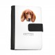 Cuaderno, libro con un perro Setter. Una nueva colección con el perro geométrico
