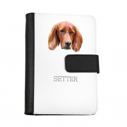 Notebook, book with a Setter dog. A new collection with the geometric dog