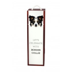 Border Collius - Scatola per vino con immagine di cane.