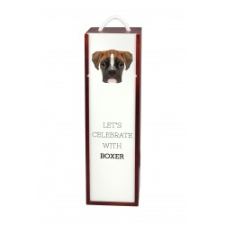 Boxer tedesco - Scatola per vino con immagine di cane.