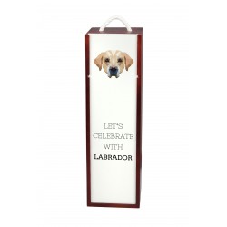 Cobrador de Labrador - Caja de vino con una imagen de perro.