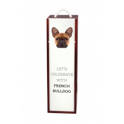 Let’s celebrate with French Bulldog. A wine box with the geometric dog