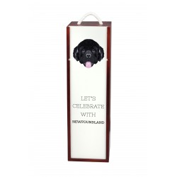 Terre-neuve - Boîte pour le vin avec l'image d'un chien.