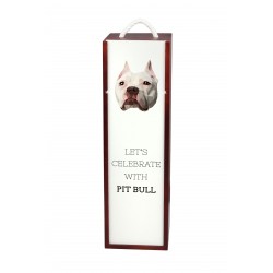 American Pit Bull Terrier  - Scatola per vino con immagine di cane.