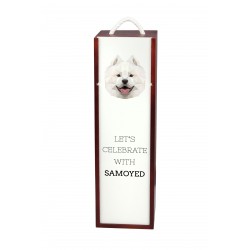 Let’s celebrate with Samoyed. A wine box with the geometric dog