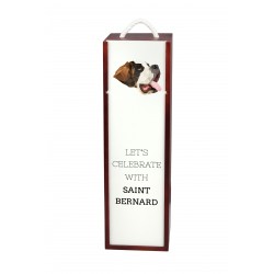 Let’s celebrate with Saint Bernard. A wine box with the geometric dog