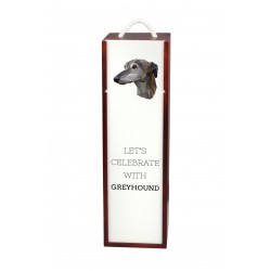 Greyhound - Scatola per vino con immagine di cane.
