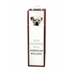 Bulldog americano - Scatola per vino con immagine di cane.