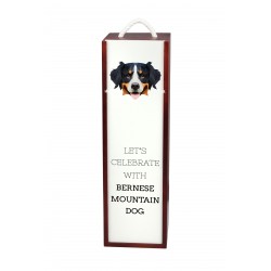 Let’s celebrate with Bernese Mountain Dog. A wine box with the geometric dog