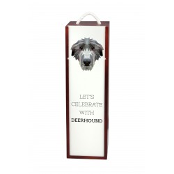 Lebrel Escocés - Caja de vino con una imagen de perro.