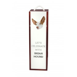 Let’s celebrate with Ibizan Hound. A wine box with the geometric dog