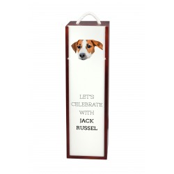 Jack Russell Terrier - Boîte pour le vin avec l'image d'un chien.
