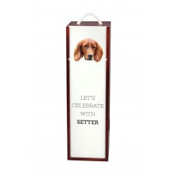 Setter - Scatola per vino con immagine di cane.