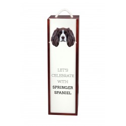 Springer anglais - Boîte pour le vin avec l'image d'un chien.