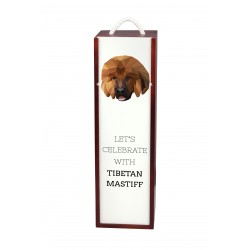 Let’s celebrate with Tibetan Mastiff. A wine box with the geometric dog