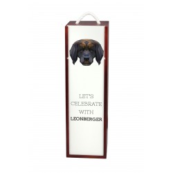 Leoneberger - Caja de vino con una imagen de perro.