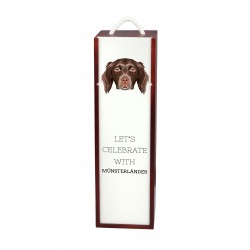 Let’s celebrate with Münsterländer. A wine box with the geometric dog