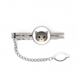 A tie clip with a Tabby cat. Men’s jewelry. A new collection with the cute Art-dog cat