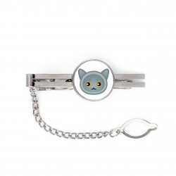A tie clip with a British Shorthair. Men’s jewelry. A new collection with the cute Art-dog cat