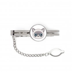 A tie clip with a Ragdoll. Men’s jewelry. A new collection with the cute Art-dog cat