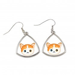 Earrings with a Turkish Van. A new collection with the cute Art-dog cat