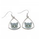 Earrings with a British Shorthair. A new collection with the cute Art-dog cat