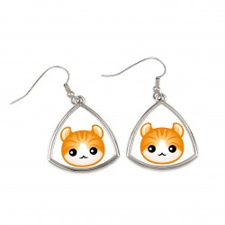 Earrings with a American Curl. A new collection with the cute Art-dog cat