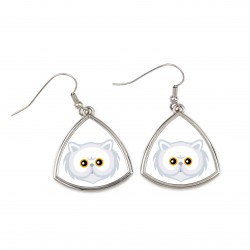 Earrings with a Persian cat. A new collection with the cute Art-dog cat